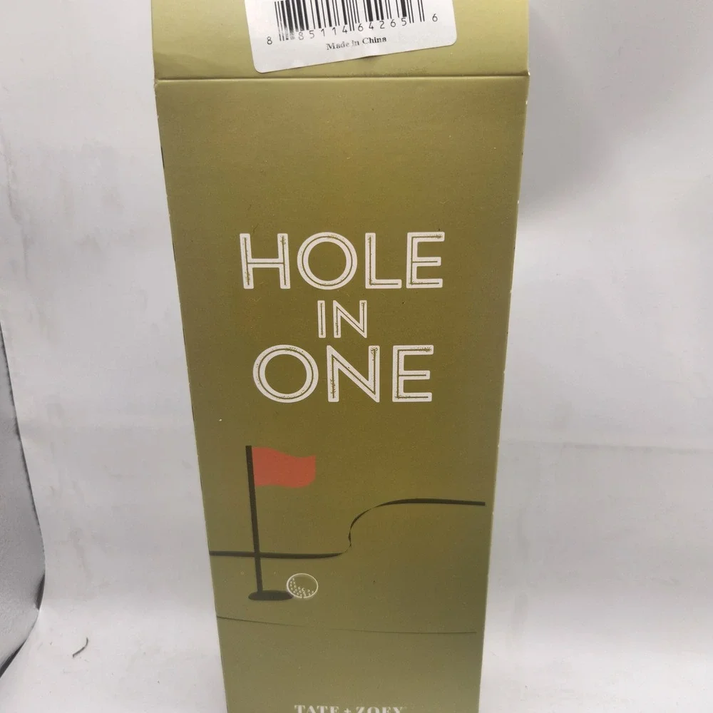 Tate + Zoey Hole In One Golf Socks Set 2 Pairs Green Argyle Course Map Men Adult